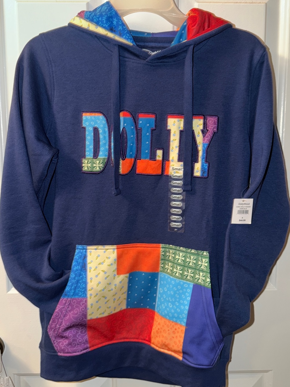 Dolly Parton Coat of Many Colors Hoodie New With Tags Size Small Adult Dollywood